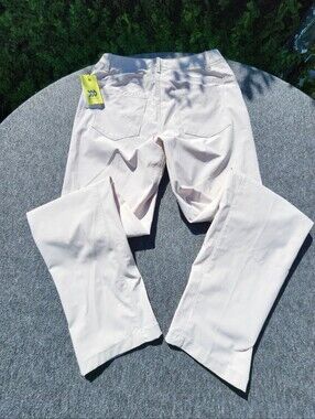 Men's Cream Straight-Leg Pants